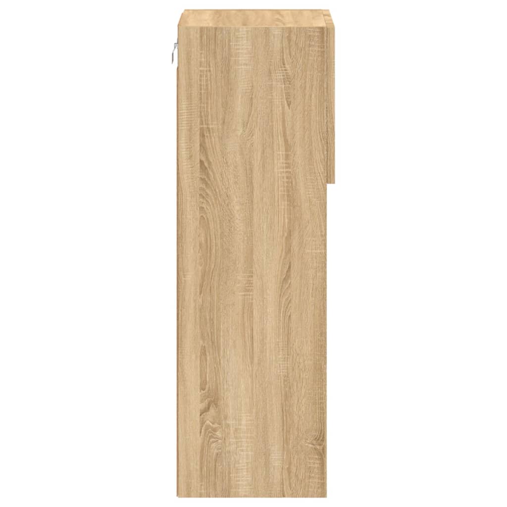 Mobili Porta TV con Luci LED 2 pz Rovere Sonoma 30,5x30x90 cm | homemem39
