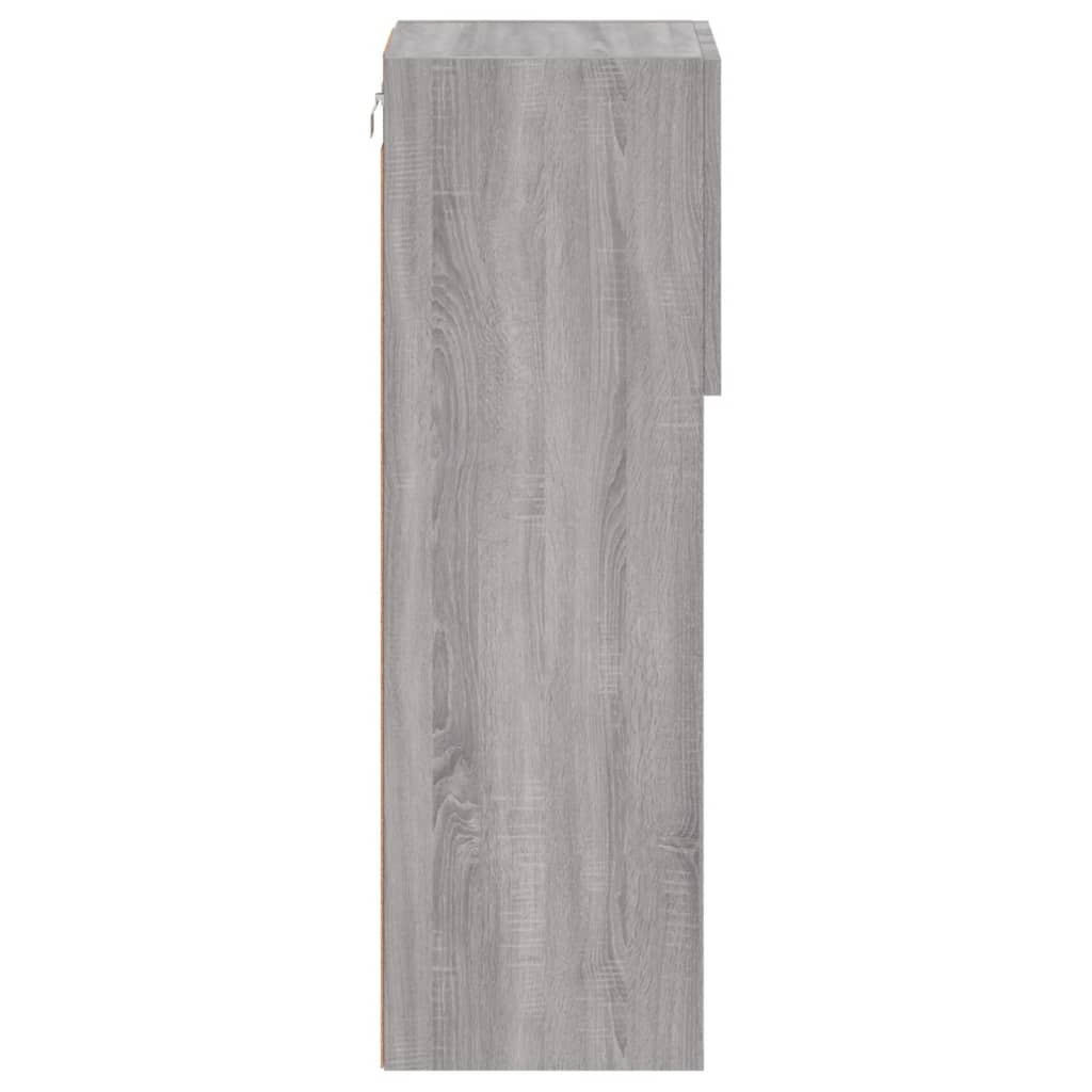 Mobile TV con Luci LED Grigio Sonoma 30,5x30x90 cm | homemem39