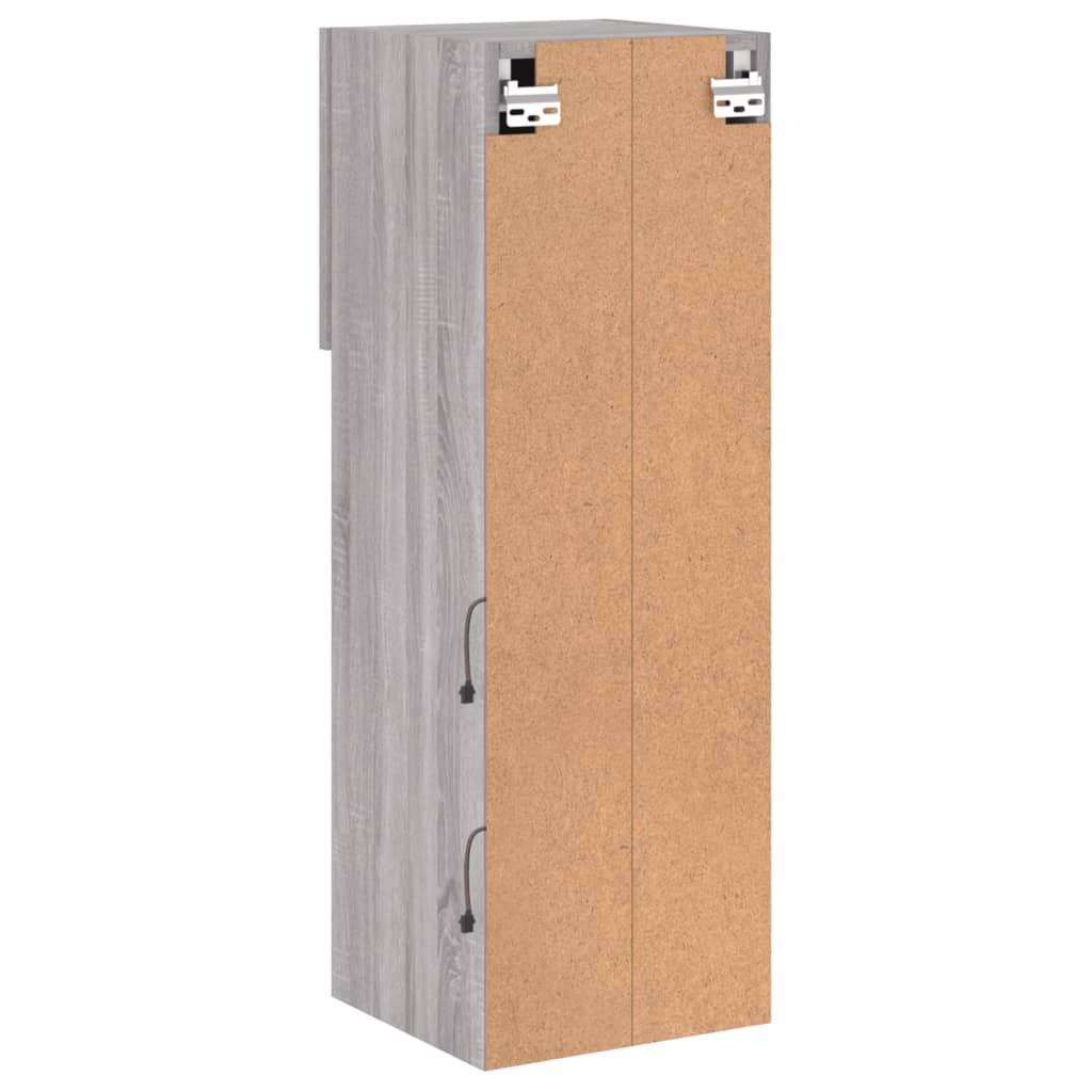 Mobile TV con Luci LED Grigio Sonoma 30,5x30x90 cm | homemem39