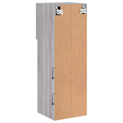 Mobile TV con Luci LED Grigio Sonoma 30,5x30x90 cm