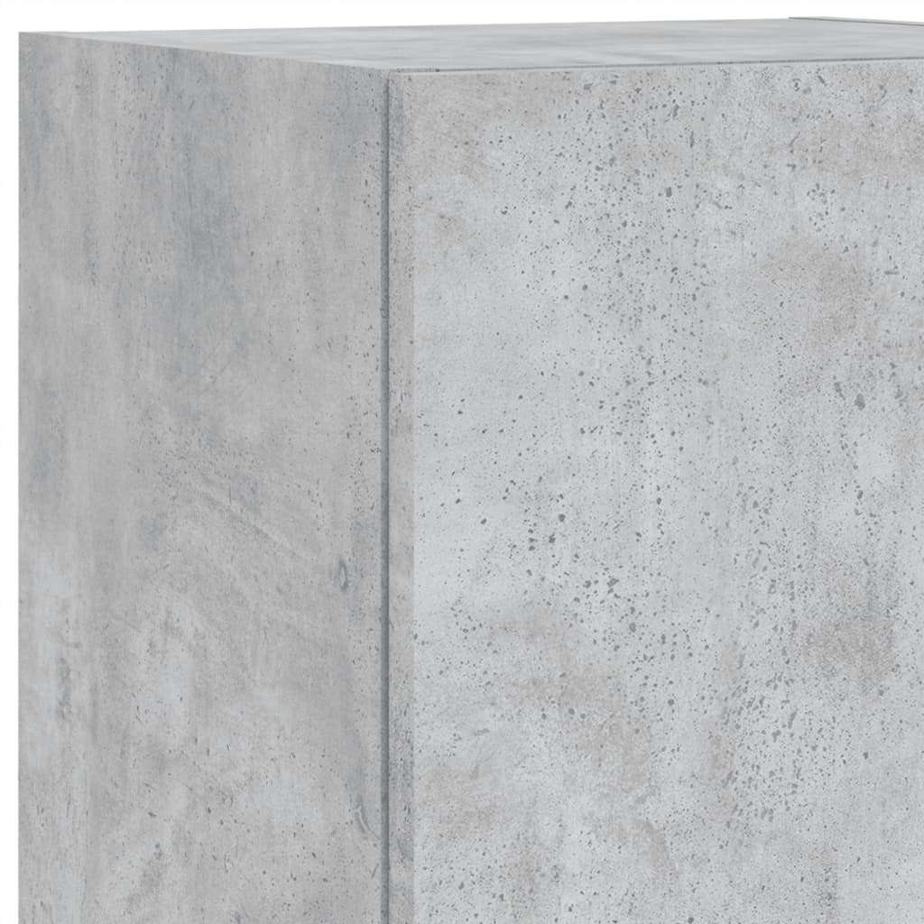 Mobile TV con Luci LED Grigio Cemento 30,5x30x102 cm