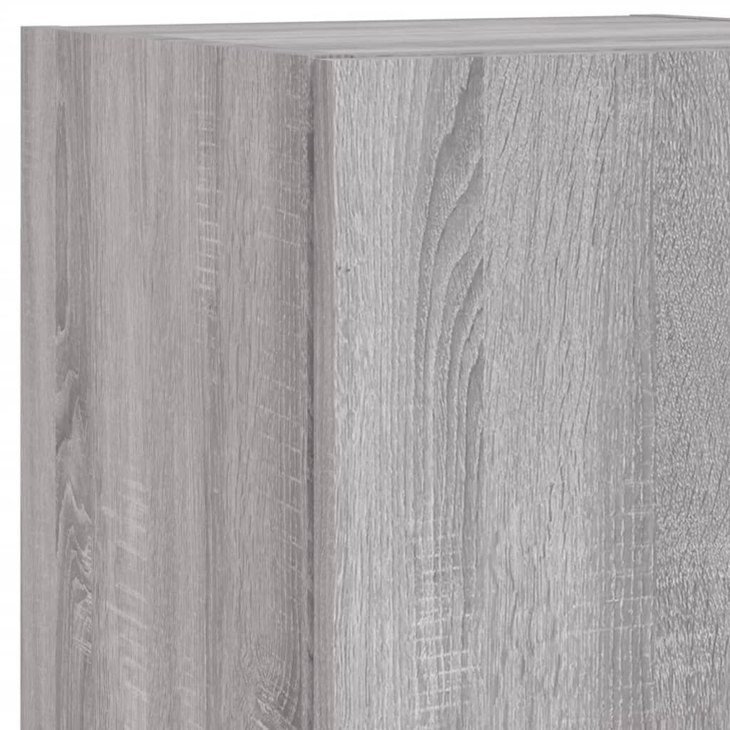 Mobili TV con Luci LED 2pz Grigio Sonoma 30,5x30x102 cm