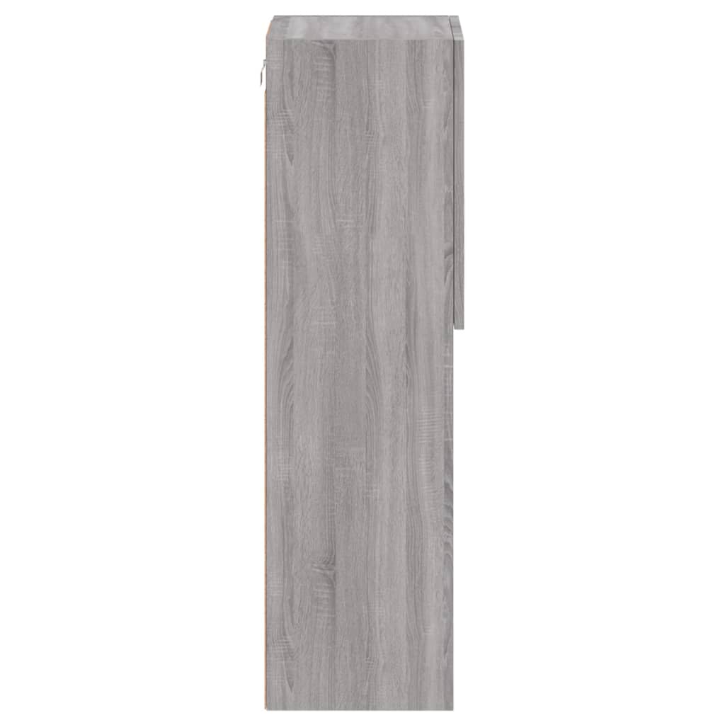 Mobili TV con Luci LED 2pz Grigio Sonoma 30,5x30x102 cm
