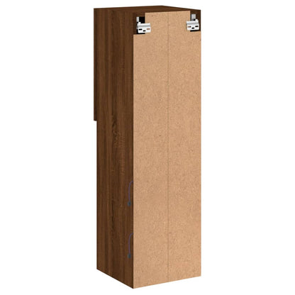 Mobile TV con Luci LED Rovere Marrone 30,5x30x102 cm - homemem39