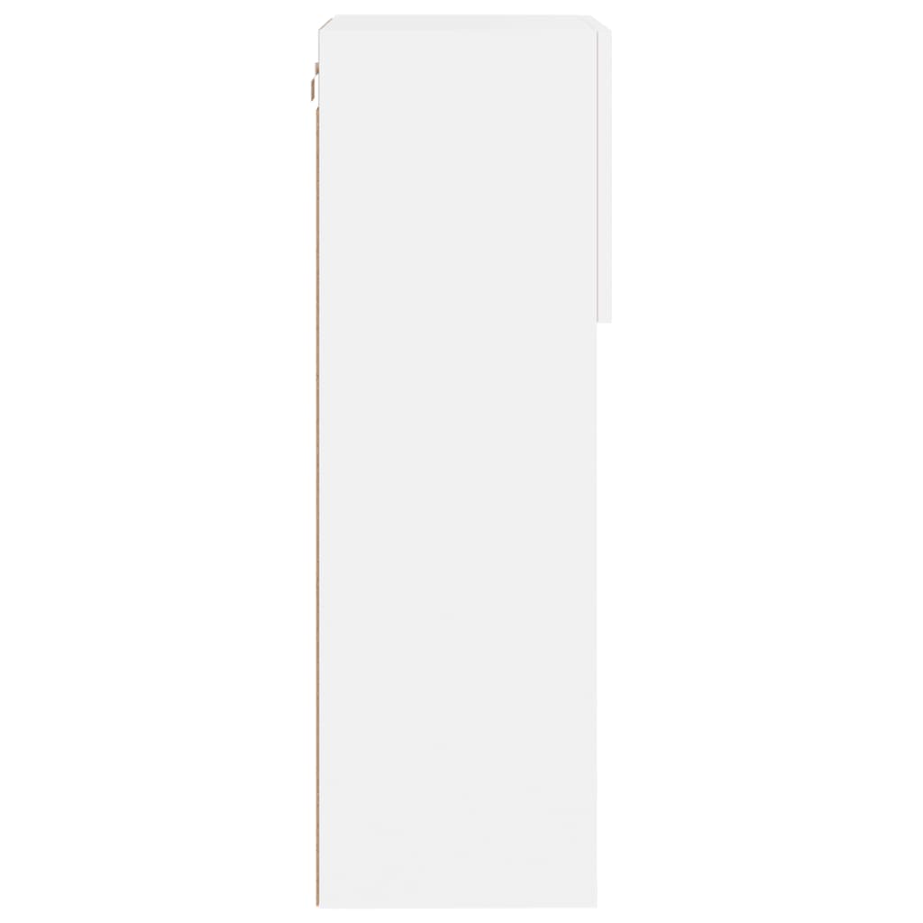 Mobili Porta TV con Luci LED 2 pz Bianchi 40,5x30x90 cm | homemem39