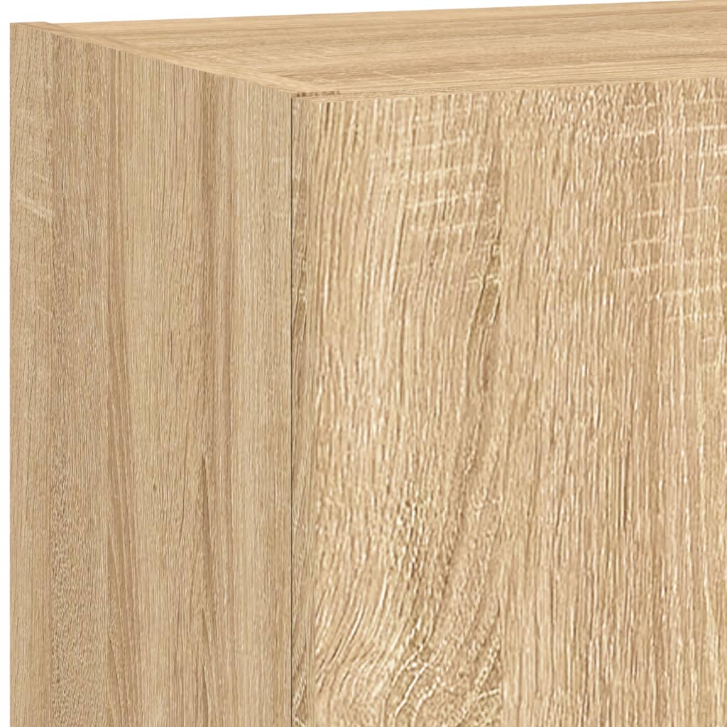 Mobili TV con Luci LED 2pz Rovere Sonoma 40,5x30x90 cm