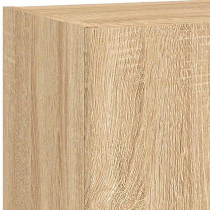 Mobili TV con Luci LED 2pz Rovere Sonoma 40,5x30x90 cm