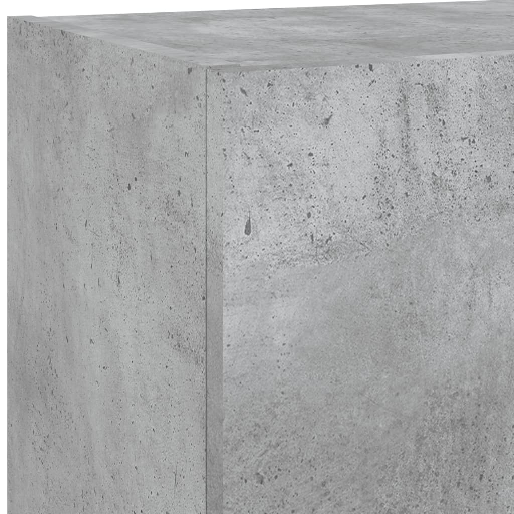 Mobili TV con Luci LED 2pz Grigio Cemento 40,5x30x90 cm