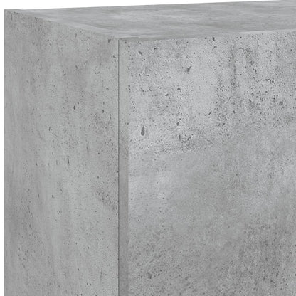 Mobili TV con Luci LED 2pz Grigio Cemento 40,5x30x90 cm
