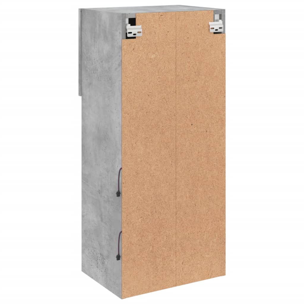 Mobili TV con Luci LED 2pz Grigio Cemento 40,5x30x90 cm | homemem39