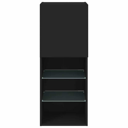 Mobile TV con Luci LED Nero 40,5x30x102 cm