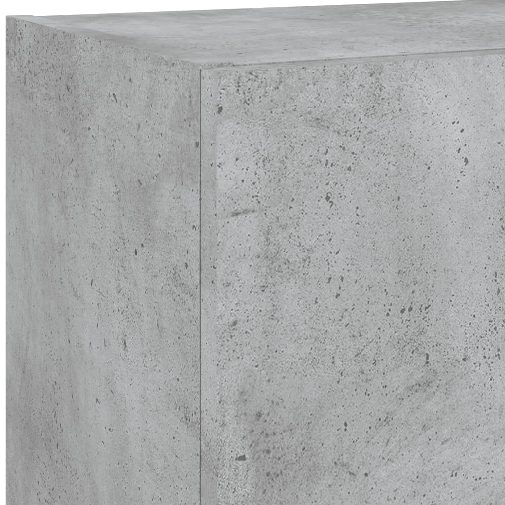 Mobile TV con Luci LED Grigio Cemento 40,5x30x102 cm