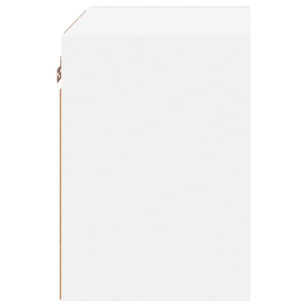 Comodino con Luci LED a Parete Bianco - homemem39