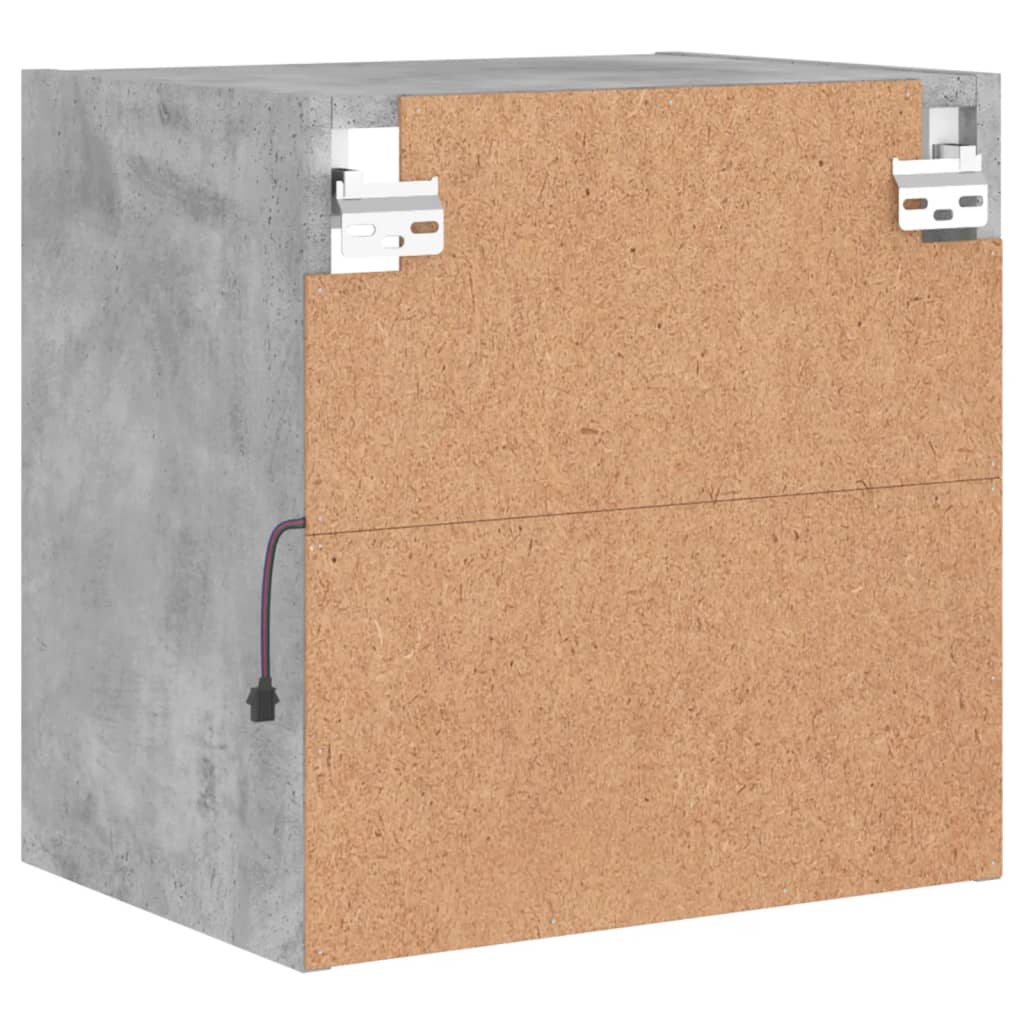 Comodino con Luci LED a Parete Grigio Cemento - homemem39