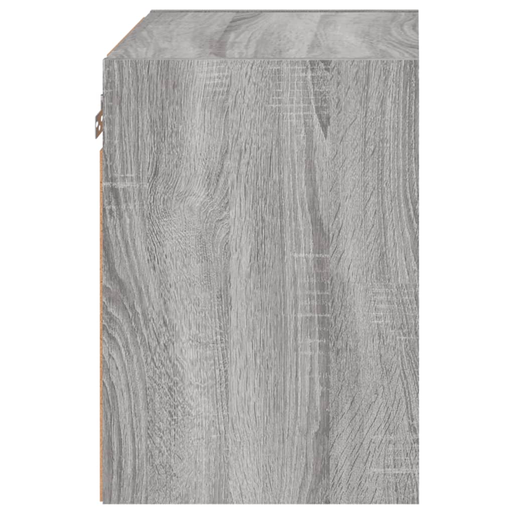 Comodino con Luci LED a Parete Grigio Sonoma - homemem39