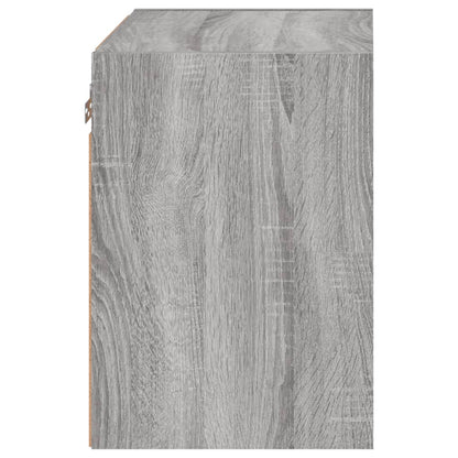 Comodino con Luci LED a Parete Grigio Sonoma - homemem39