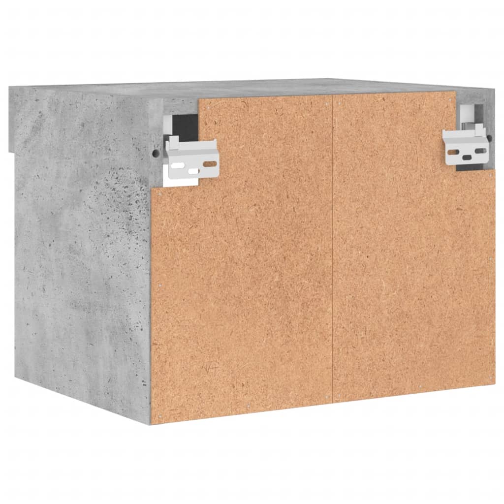 Comodino con Luci LED a Parete Grigio Cemento - homemem39