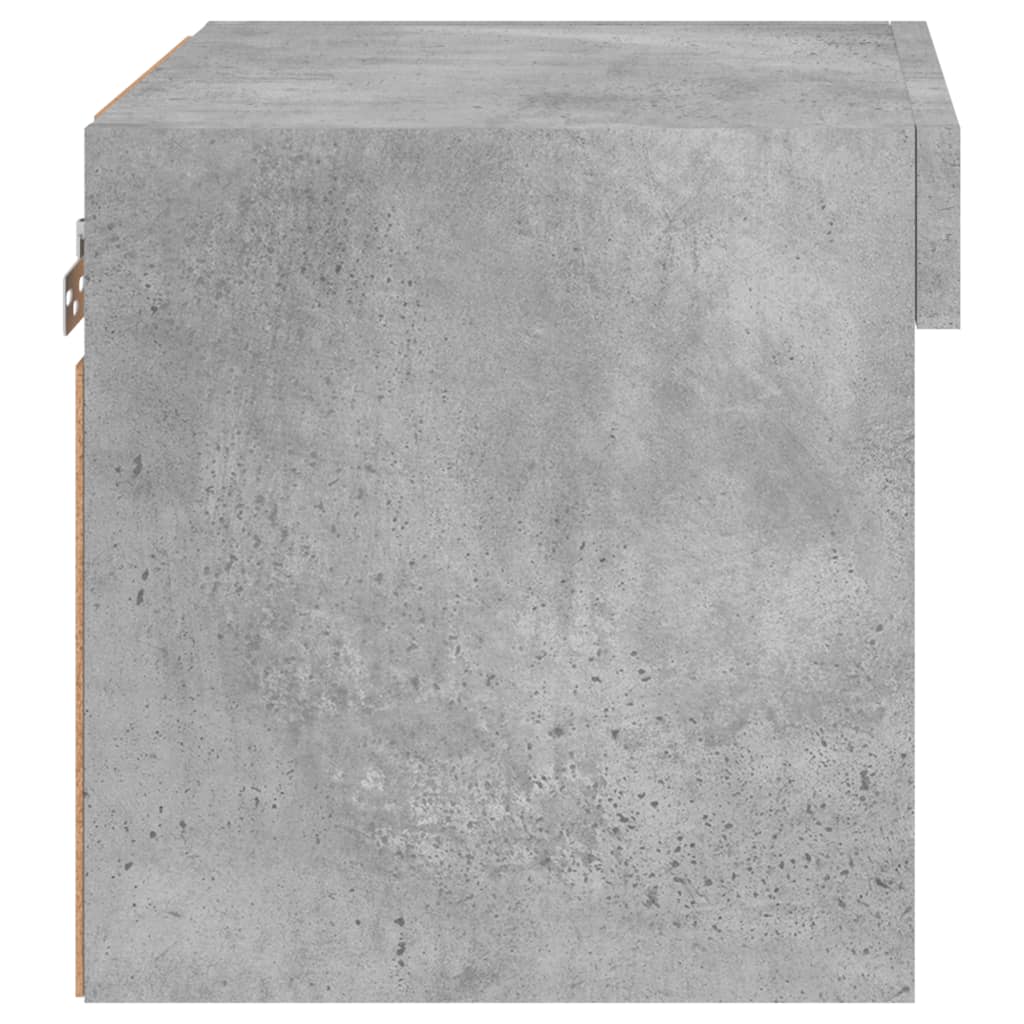 Comodini con Luci LED a Parete 2pz Grigio Cemento | homemem39