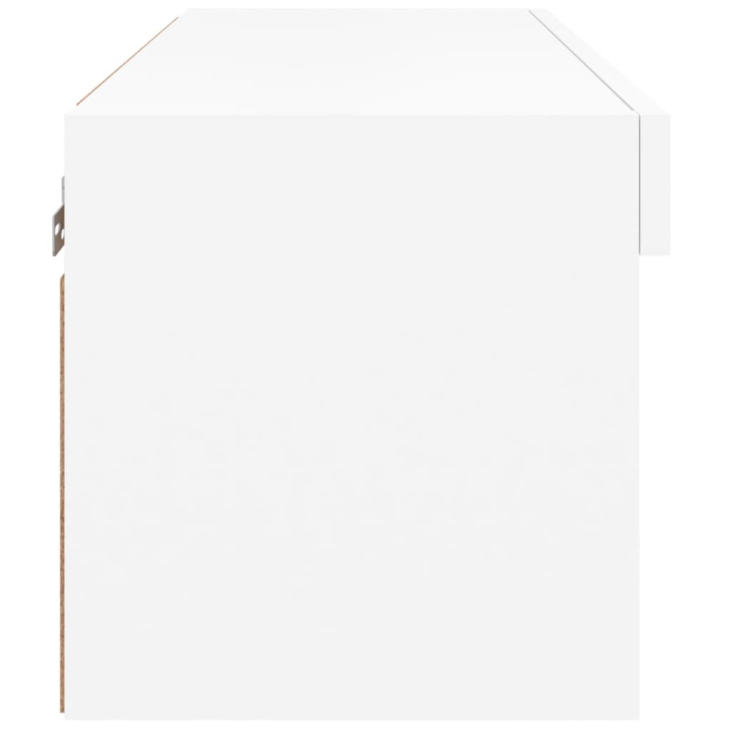 Mobile Porta TV con Luci LED Bianco 60x30x30 cm