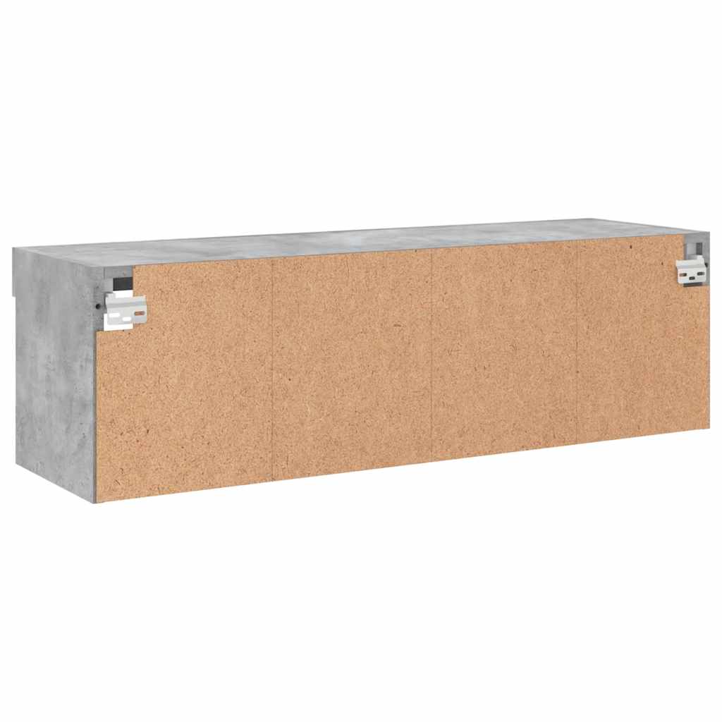 Mobile Porta TV con Luci LED Grigio Cemento 100x30x30 cm