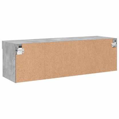 Mobile Porta TV con Luci LED Grigio Cemento 100x30x30 cm
