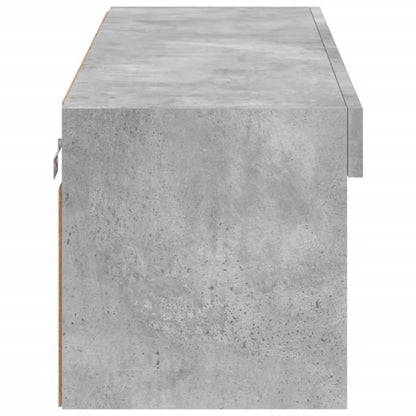 Mobile Porta TV con Luci LED Grigio Cemento 100x30x30 cm