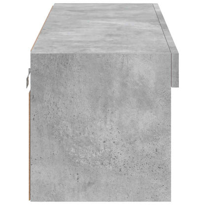 Mobile Porta TV con Luci LED Grigio Cemento 100x30x30 cm