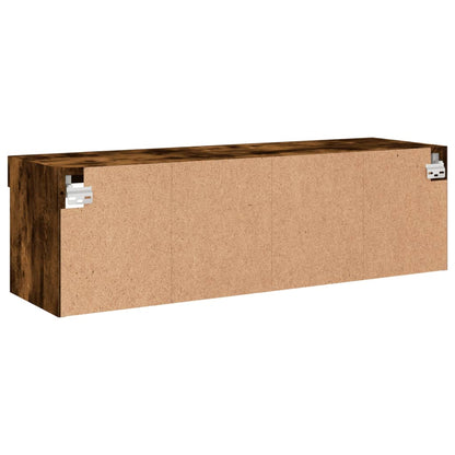 Mobile Porta TV con Luci LED Rovere Fumo 100x30x30 cm