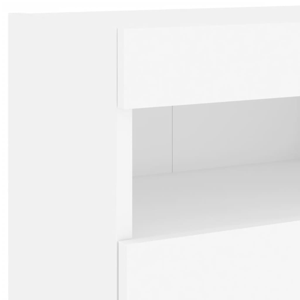 Mobile TV a Parete con Luci LED Bianco 40x30x40 cm