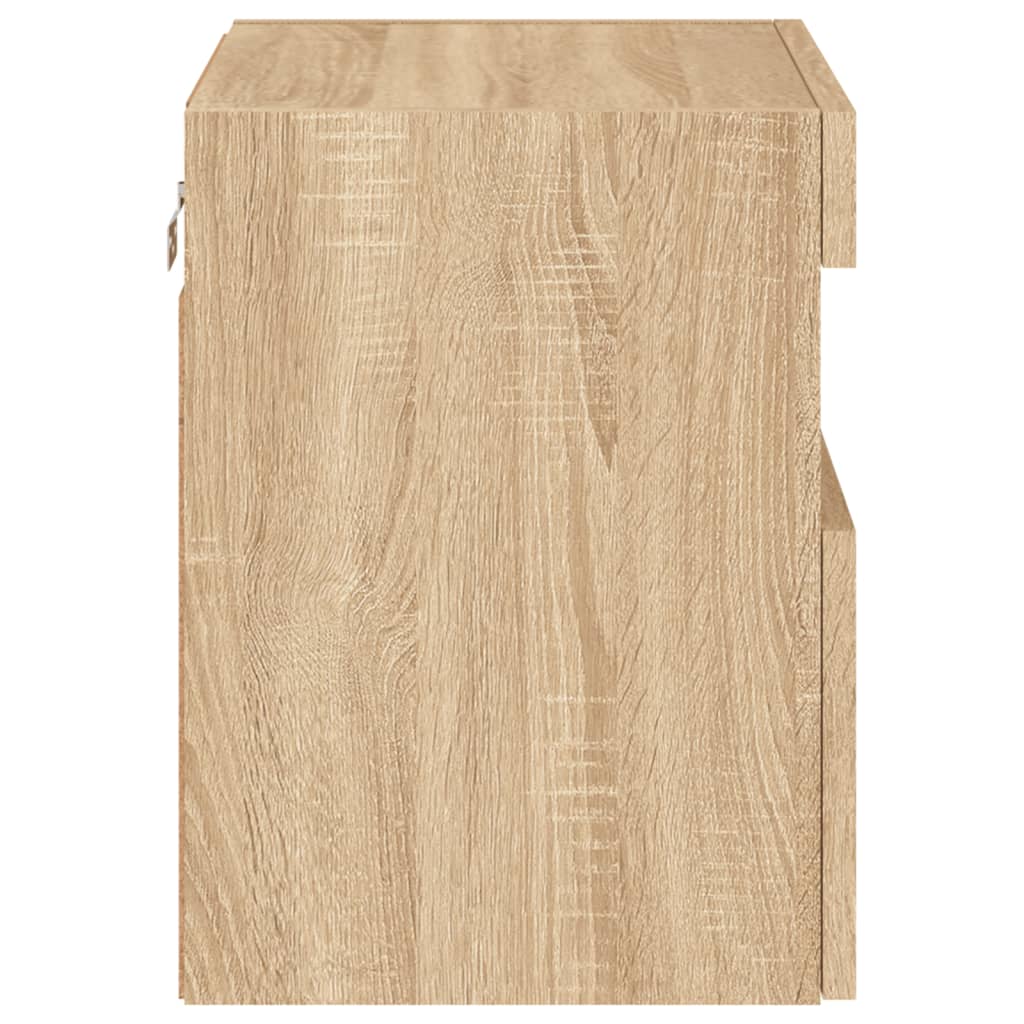 Mobili TV a Parete con Luci LED 2pz Rovere Sonoma 40x30x40 cm - homemem39