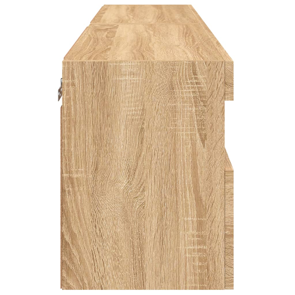 Mobili TV a Parete con Luci LED 2pz Rovere Sonoma 60x30x40 cm | homemem39