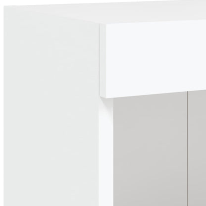 Mobile TV a Parete con Luci LED Bianco 100x30x40 cm