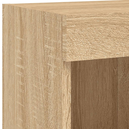 Mobile TV a Parete con Luci LED Rovere Sonoma 100x30x40 cm
