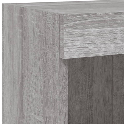 Mobile TV a Parete con Luci LED Grigio Sonoma 100x30x40 cm