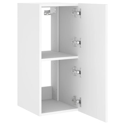 Mobile TV a Parete con Luci LED Bianco 30,5x35x70 cm