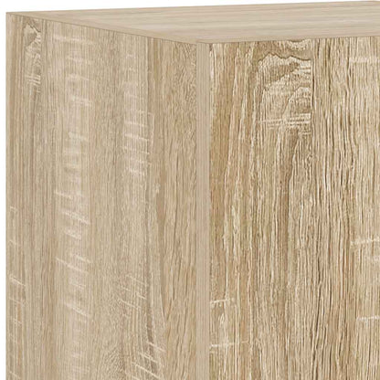 Mobile TV a Parete con Luci LED Rovere Sonoma 30,5x35x70 cm