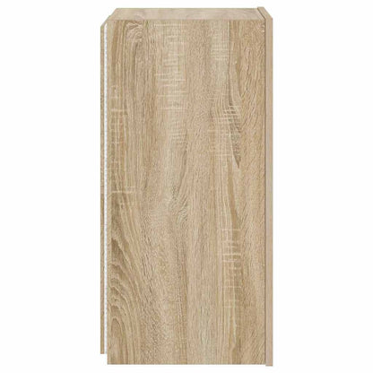 Mobile TV a Parete con Luci LED Rovere Sonoma 30,5x35x70 cm