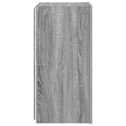 Mobile TV a Parete con Luci LED Grigio Sonoma 30,5x35x70 cm