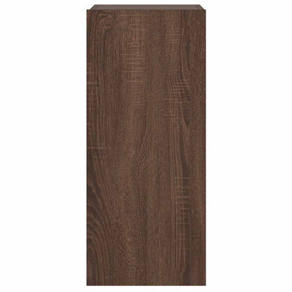Mobile TV a Parete con Luci LED Rovere Marrone 30,5x35x70 cm