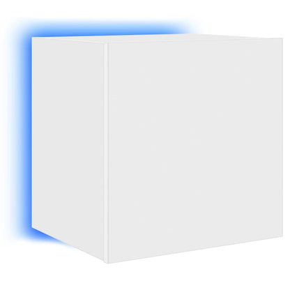 Mobile TV a Parete con Luci LED Bianco 40,5x35x40 cm