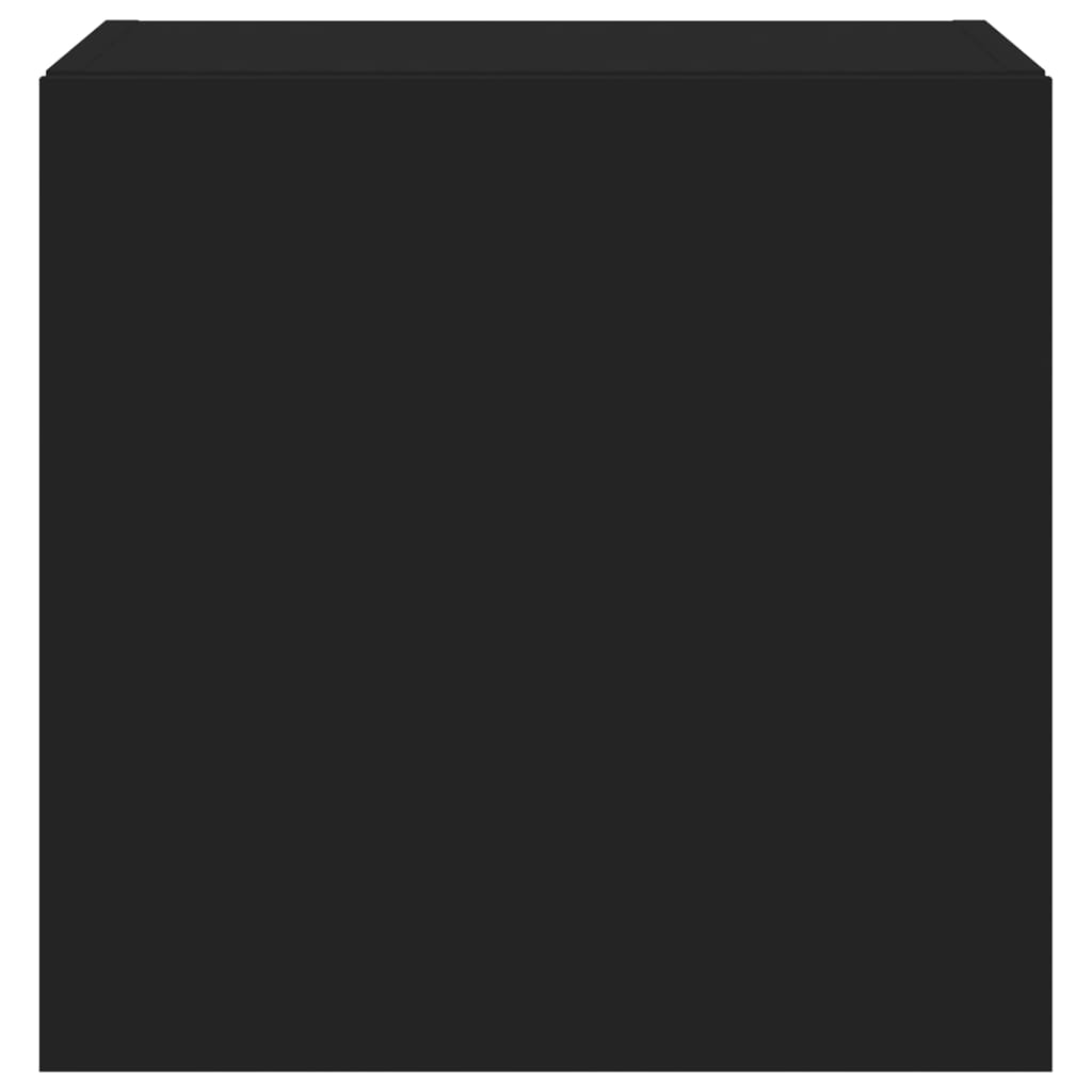 Mobili TV a Parete con Luci LED 2pz Neri 40,5x35x40 cm - homemem39