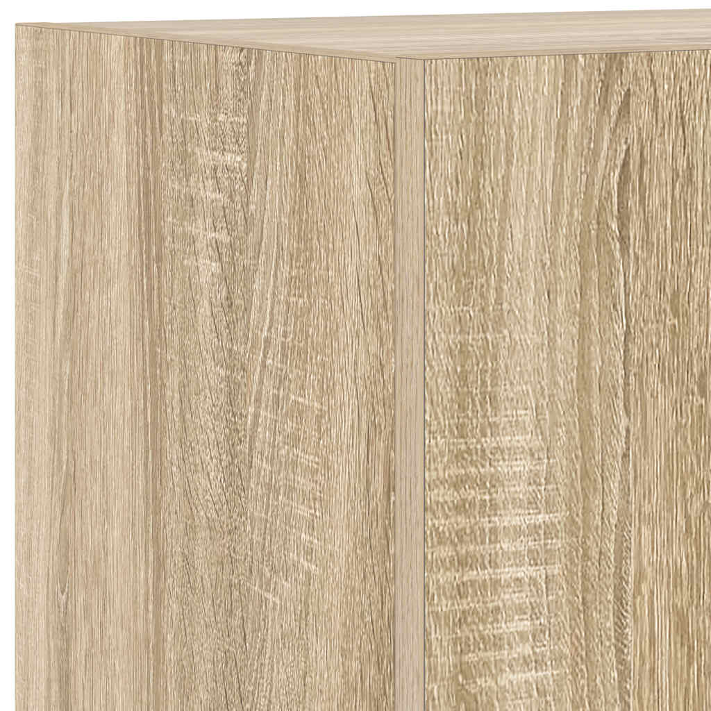 Mobile TV a Parete con Luci LED Rovere Sonoma 40,5x35x40 cm