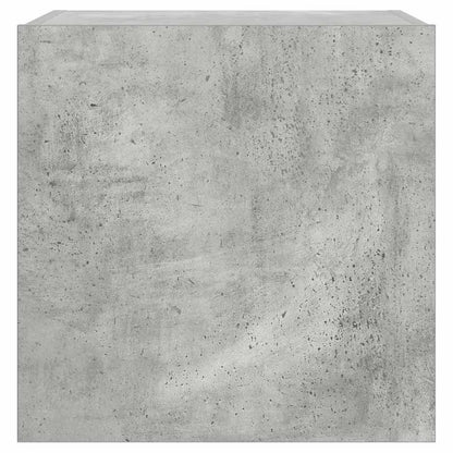 Mobili TV a Parete con Luci LED 2pz Grigio Cemento 40,5x35x40cm