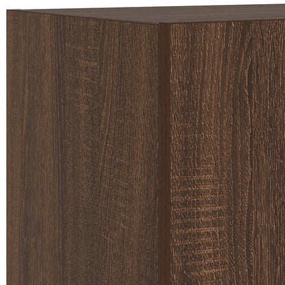 Mobile TV a Parete con Luci LED Rovere Marrone 40,5x35x40 cm