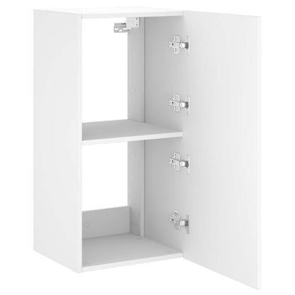 Mobile TV a Parete con Luci LED Bianco 40,5x35x80 cm