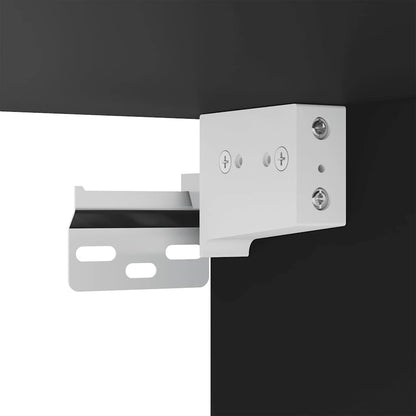 Mobile TV a Parete con Luci LED Nero 40,5x35x80 cm