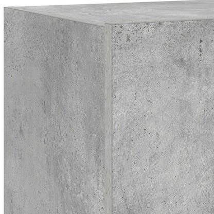 Mobile TV a Parete con Luci LED Grigio Cemento 60x35x31 cm