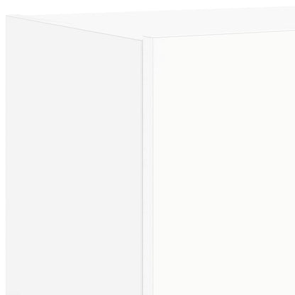 Mobile TV a Parete con Luci LED Bianco 80x35x31 cm