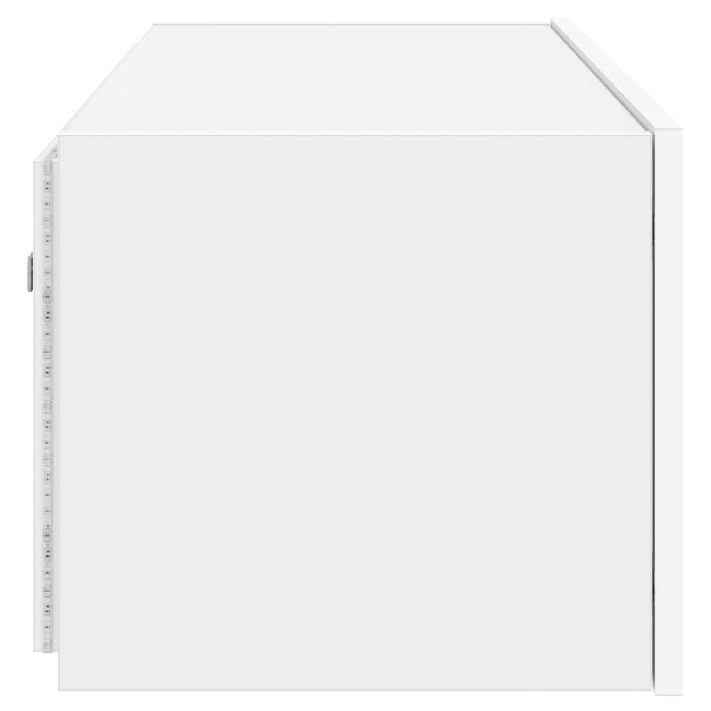 Mobile TV a Parete con Luci LED Bianco 80x35x31 cm