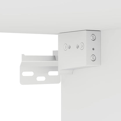 Mobili TV a Parete con Luci LED 2pz Bianchi 80x35x31 cm
